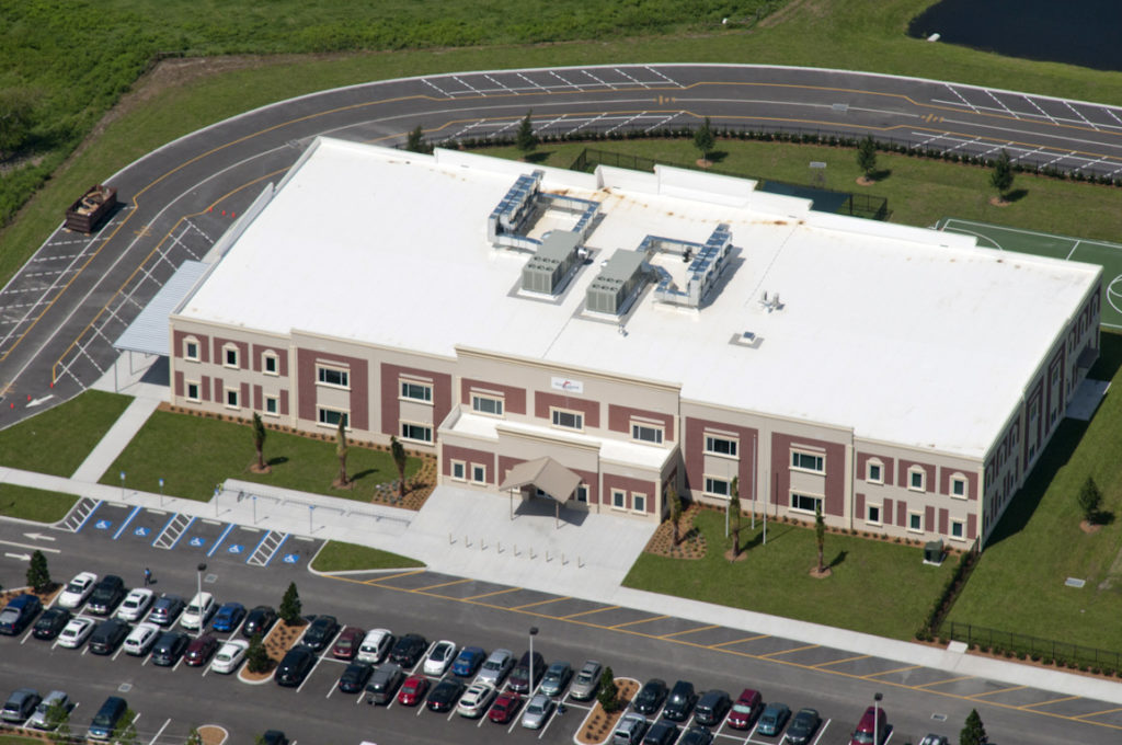 Aerial view of Manatee Charter School by LJB