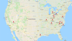 Map of LJB locations